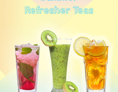 Summer Refresher Teas Ad Poster