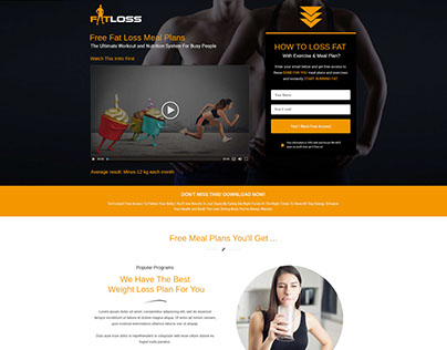 Fat Loss Video Lead Capture Squeeze Page Design