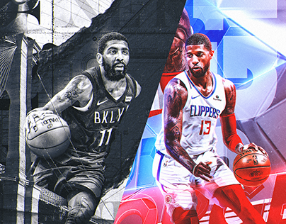 Kyrie Irving and Paul George Text Graphics // NBA