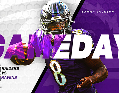 poster "gameday" with Lamar Jackson