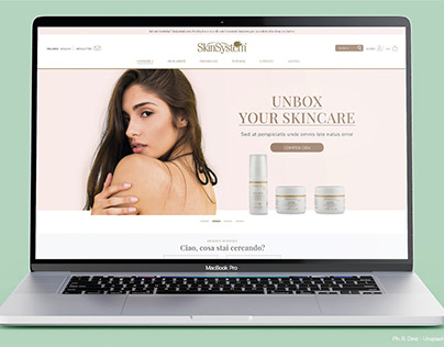 Beauty, Skincare website e-commerce design