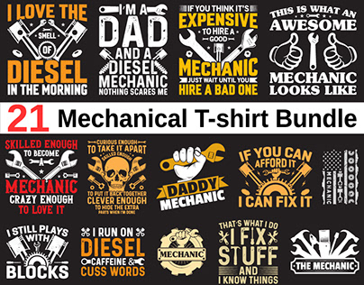 Mechanical Engineer T-shirt Design vector