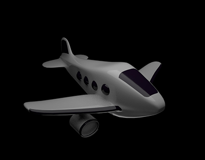3D modeling, cartoon air plane