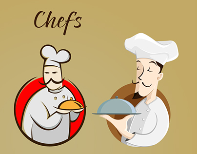 Chef Character and Icon Illustration