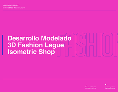 Desarrollo Modelo 3D - Isometric Shop - Fashion League