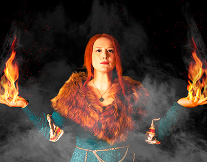 Witcher Triss Cosplay Fire Effect