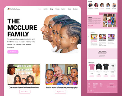 The MacClure Family website redesign