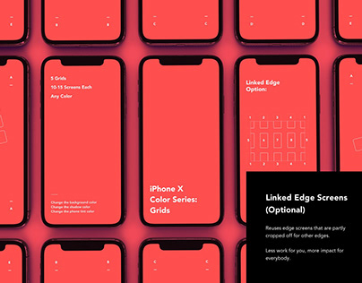 iPhone X Color Series Grids