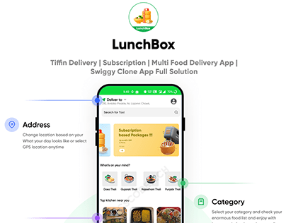 LunchBox - Tiffin Delivery | Meal Subscription | App UI