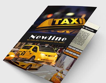 A5-Bi-Fold Brochure Of Company that offers Taxi Service