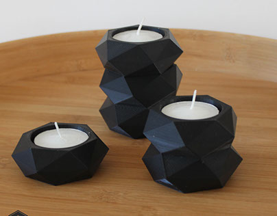 3D Printed candelsticks TRIO LYGONE