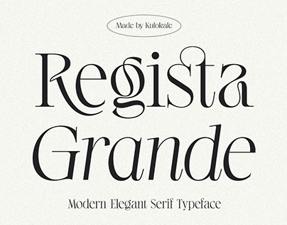 Regista Grande - Modern Display Serif Font
