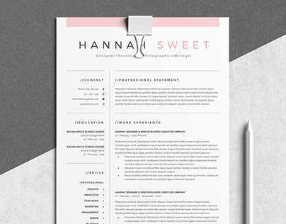 Sweet CV 3-Pages in MS Word