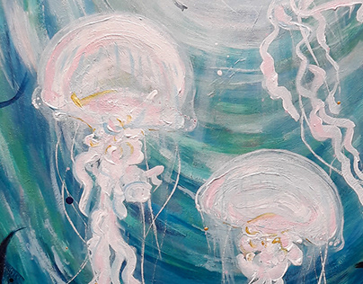 Jellyfishes painting