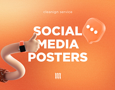 Social media posters for cleaning service