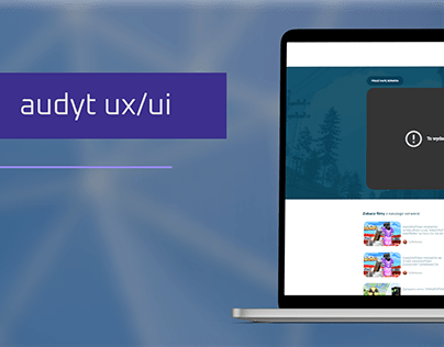 Audyt UX/UI strony internetowej (agregator treści)