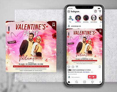 Valentine’s Party Event Instagram PSD Templates