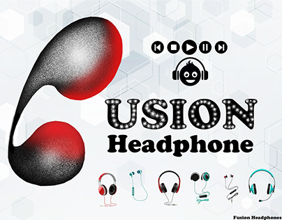 Fusion headphone Cover Page Design