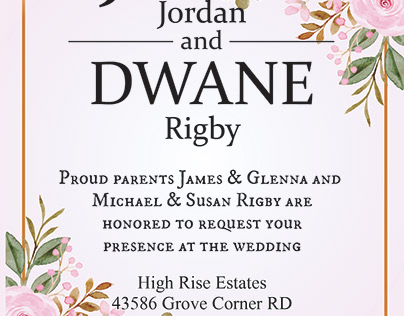 Floral Wedding Invitation & RSVP