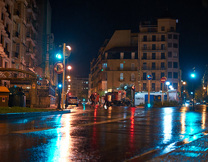 Donostia at Night