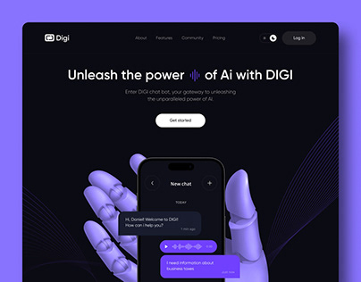 AI Chatbot: Mobile App, Branding, and Landing Page