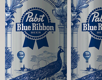Pabst Blue Ribbon Beer Can Design