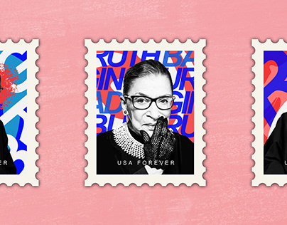 Ruth Bader Ginsburg Conceptual Stamps