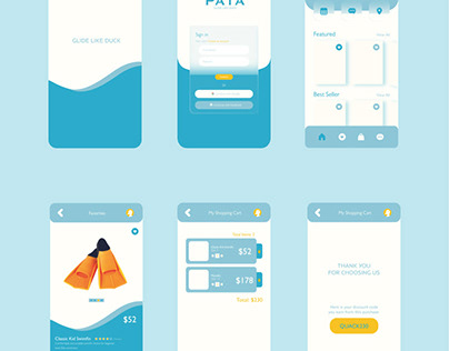 PATA- A Swimfin Brand Mobile App Design
