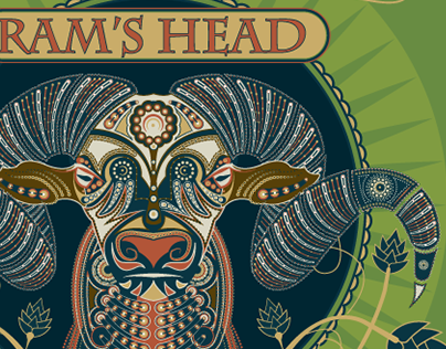 Ram's Head with Dashes