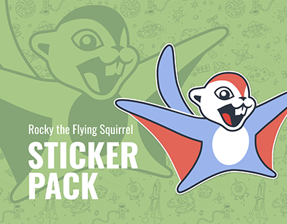 Rocky the Flying Squirrel STICKER PACK