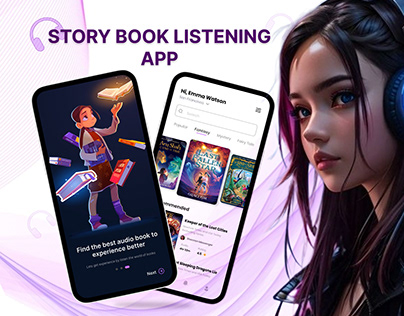 Story book listening app┃Ui Screens design