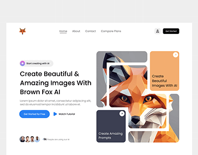 BrownFox ai Website UI Design