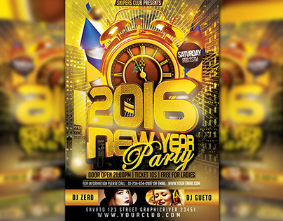New Year Flyer template