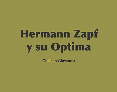 Infografía - Hermann Zapf y su Optima