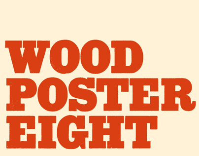Wood Poster Eight - a free font from astype.de