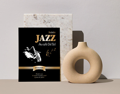 Carton d'invitation soirée Jazz