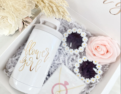 Gift for flower girl sippy cup water bottle