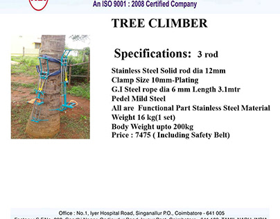 Coconut Tree Climber- Kovai Classic Industries