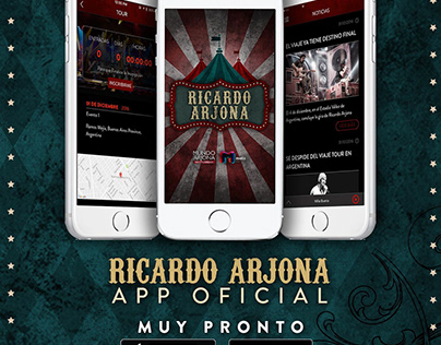 App Design for Ricardo Arjona Fan Clubs