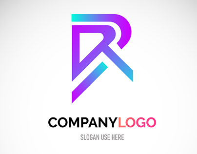 Minimalist R letter logo