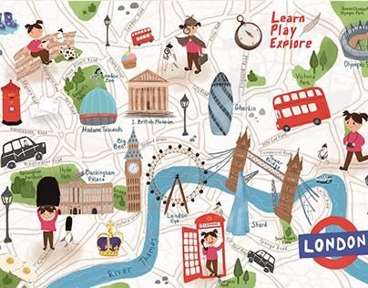 London. Illustrated map