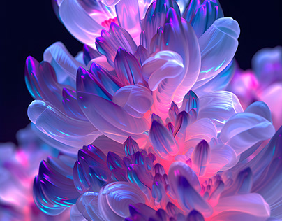 abstract gradient colourful vibrant flower petal weave