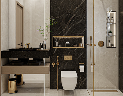Bathroom Interior Design - AP1 Apartment │KSA