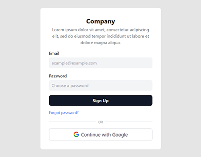 Modern Authentication UI Design With Google Auth