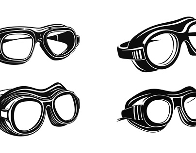 swimming glasses illustration