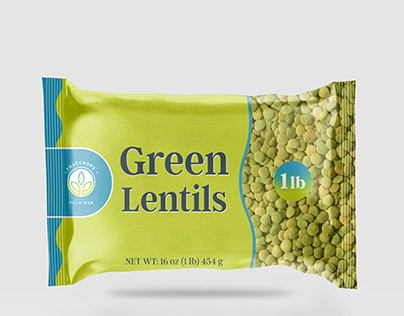 'Green Lentils' Foil Packaging Design