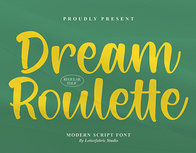 Dream Roulette - Modern Script Font