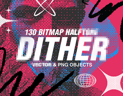 130 Dither Bitmap Vector & PNG Set