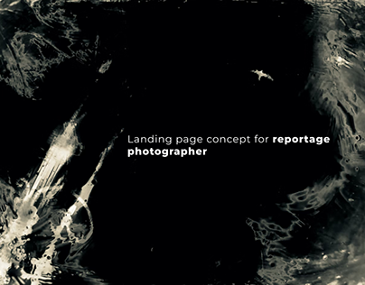 Landing page concept for photographer