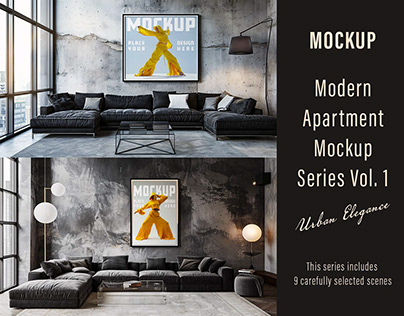 Modern Apartment Mockup Series Vol. 1: Urban Elegance